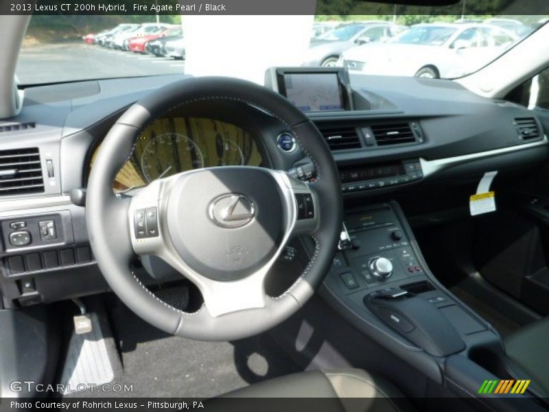 Fire Agate Pearl / Black 2013 Lexus CT 200h Hybrid