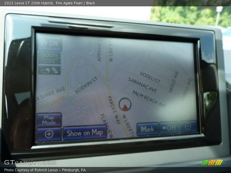 Fire Agate Pearl / Black 2013 Lexus CT 200h Hybrid