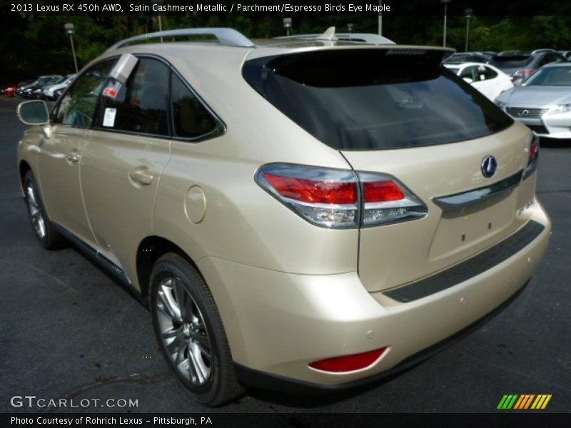 Satin Cashmere Metallic / Parchment/Espresso Birds Eye Maple 2013 Lexus RX 450h AWD