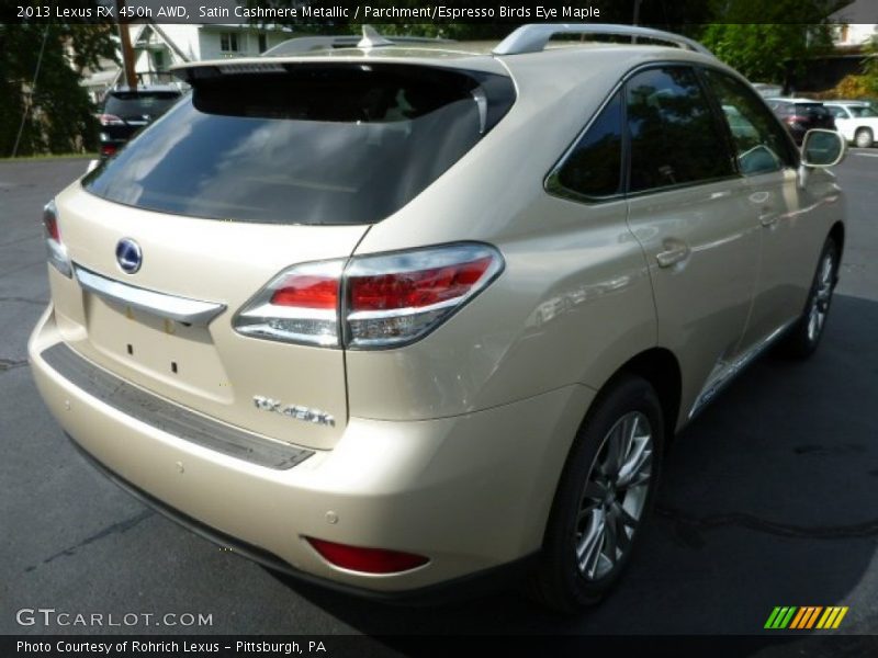 Satin Cashmere Metallic / Parchment/Espresso Birds Eye Maple 2013 Lexus RX 450h AWD
