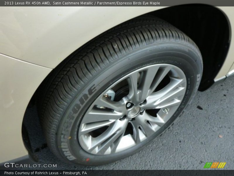 Satin Cashmere Metallic / Parchment/Espresso Birds Eye Maple 2013 Lexus RX 450h AWD