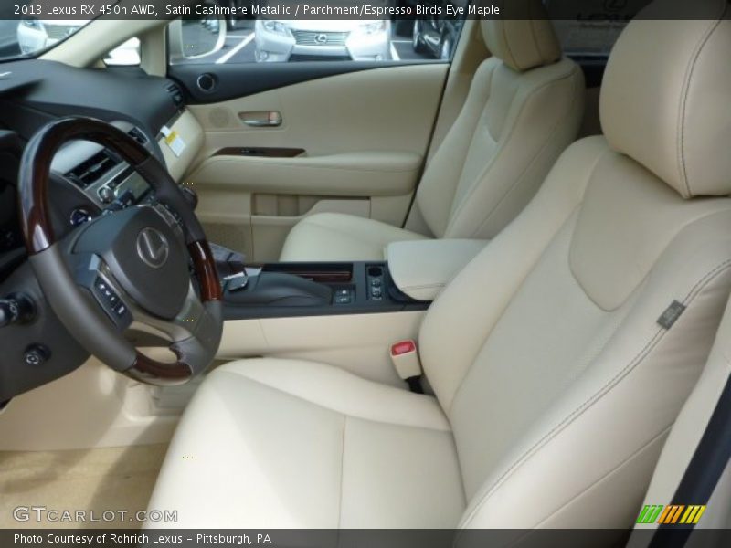 Satin Cashmere Metallic / Parchment/Espresso Birds Eye Maple 2013 Lexus RX 450h AWD