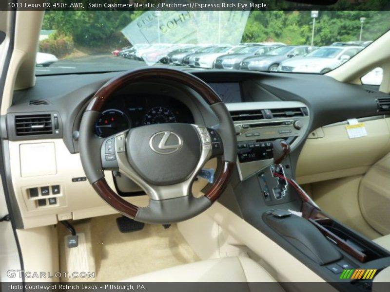 Satin Cashmere Metallic / Parchment/Espresso Birds Eye Maple 2013 Lexus RX 450h AWD
