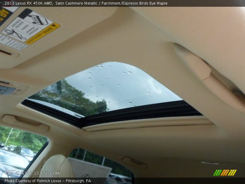 Satin Cashmere Metallic / Parchment/Espresso Birds Eye Maple 2013 Lexus RX 450h AWD