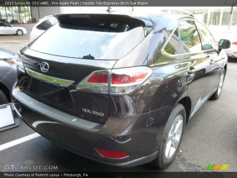 Fire Agate Pearl / Saddle Tan/Espresso Birds Eye Maple 2013 Lexus RX 350 AWD