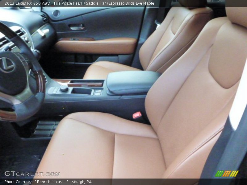 Fire Agate Pearl / Saddle Tan/Espresso Birds Eye Maple 2013 Lexus RX 350 AWD