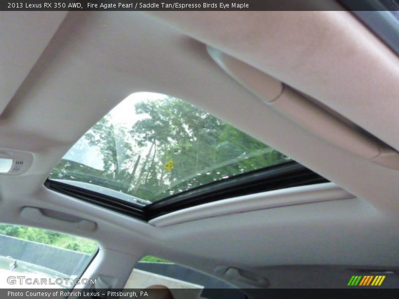 Fire Agate Pearl / Saddle Tan/Espresso Birds Eye Maple 2013 Lexus RX 350 AWD