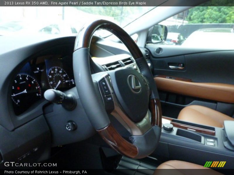 Fire Agate Pearl / Saddle Tan/Espresso Birds Eye Maple 2013 Lexus RX 350 AWD