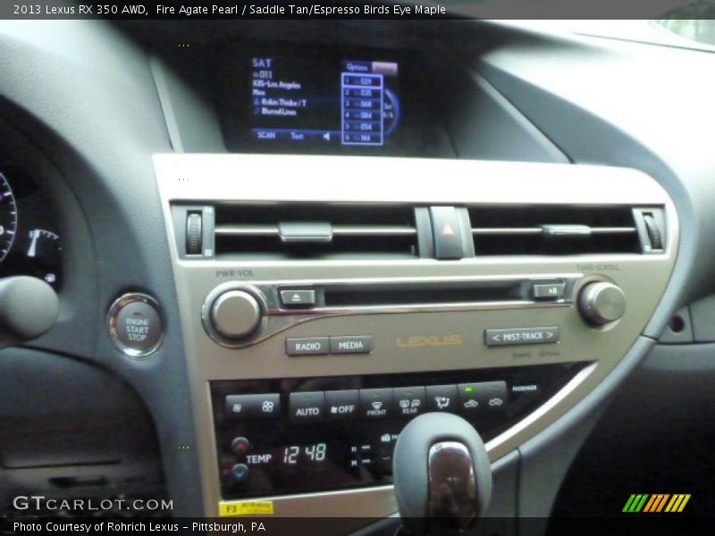 Fire Agate Pearl / Saddle Tan/Espresso Birds Eye Maple 2013 Lexus RX 350 AWD
