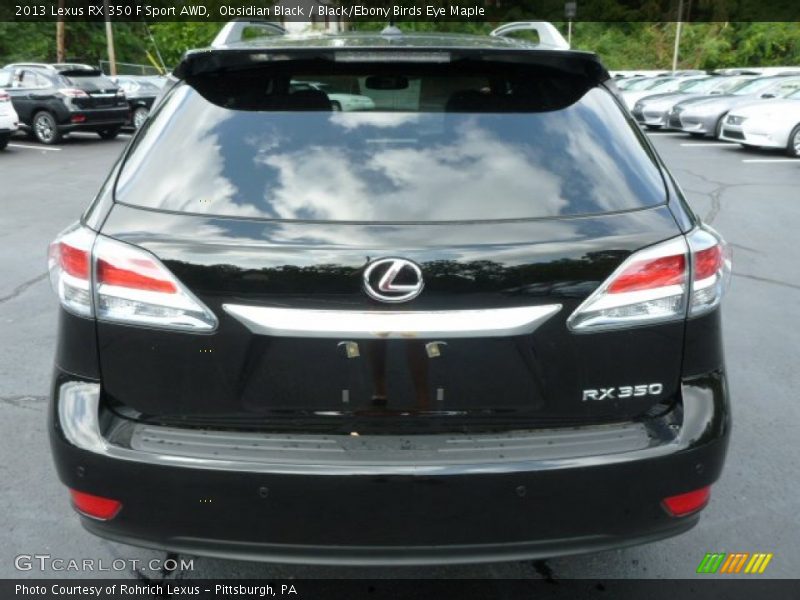 Obsidian Black / Black/Ebony Birds Eye Maple 2013 Lexus RX 350 F Sport AWD