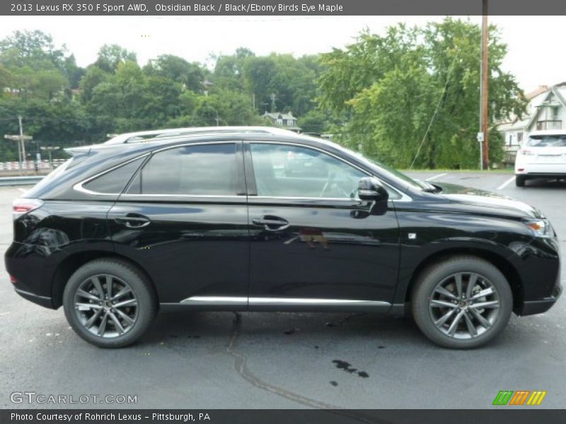 Obsidian Black / Black/Ebony Birds Eye Maple 2013 Lexus RX 350 F Sport AWD