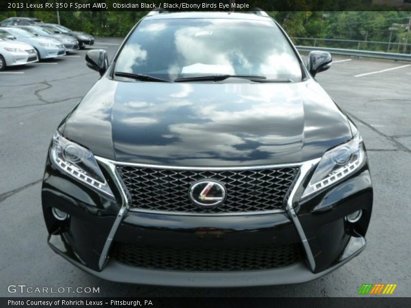 Obsidian Black / Black/Ebony Birds Eye Maple 2013 Lexus RX 350 F Sport AWD