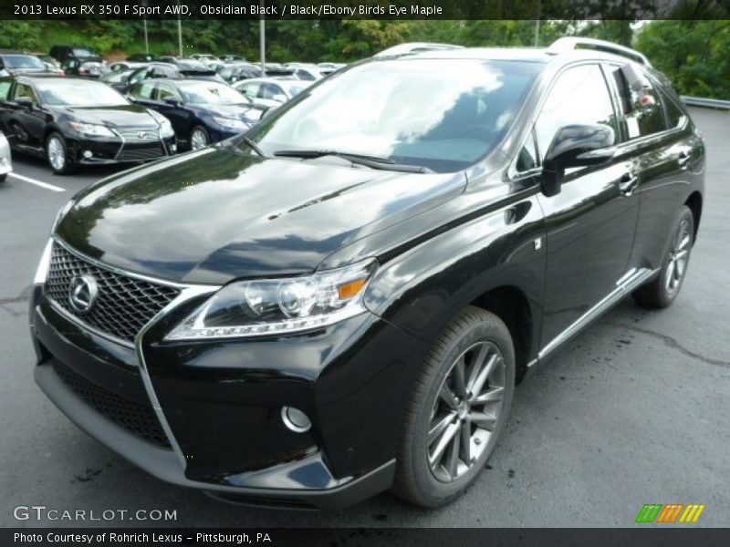 Obsidian Black / Black/Ebony Birds Eye Maple 2013 Lexus RX 350 F Sport AWD