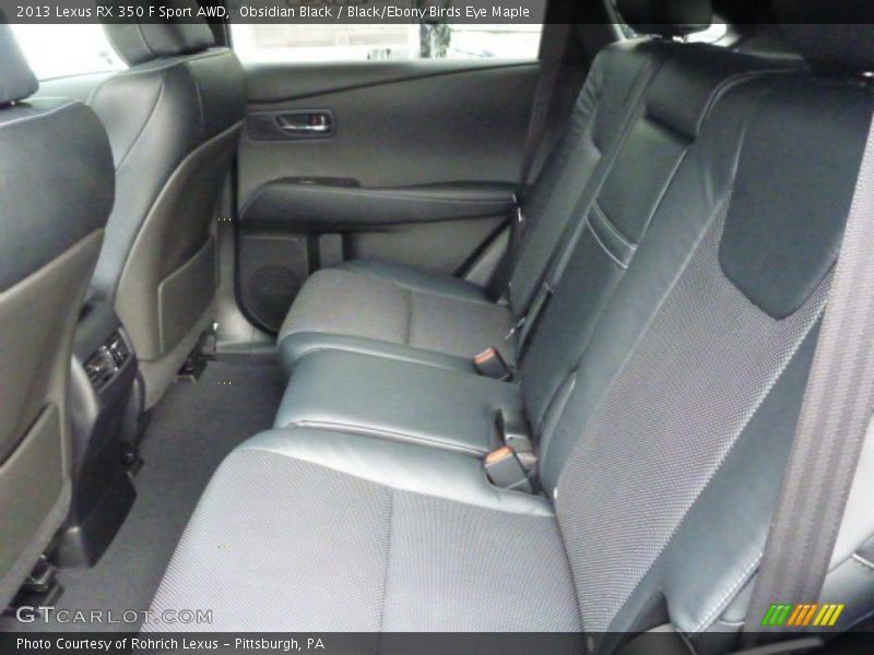 Obsidian Black / Black/Ebony Birds Eye Maple 2013 Lexus RX 350 F Sport AWD