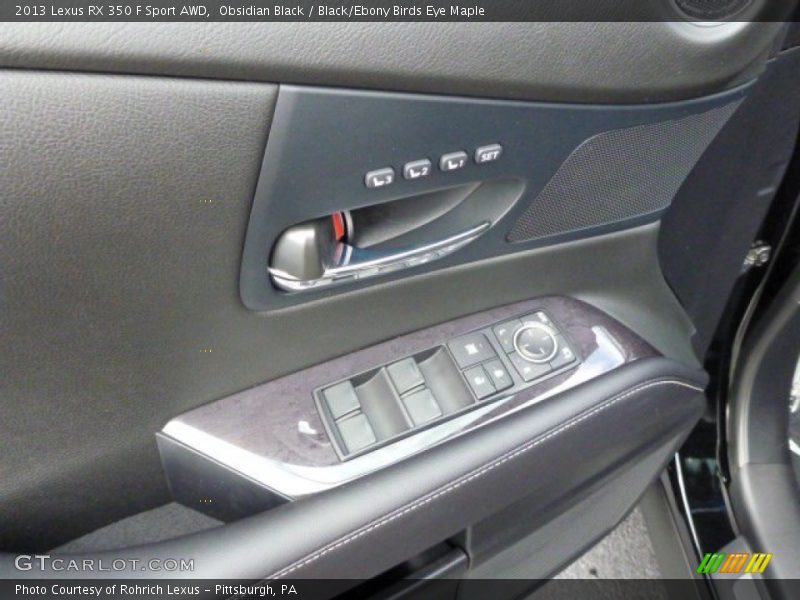 Obsidian Black / Black/Ebony Birds Eye Maple 2013 Lexus RX 350 F Sport AWD