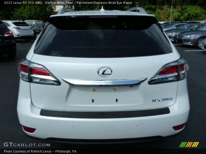 Starfire White Pearl / Parchment/Espresso Birds Eye Maple 2013 Lexus RX 350 AWD
