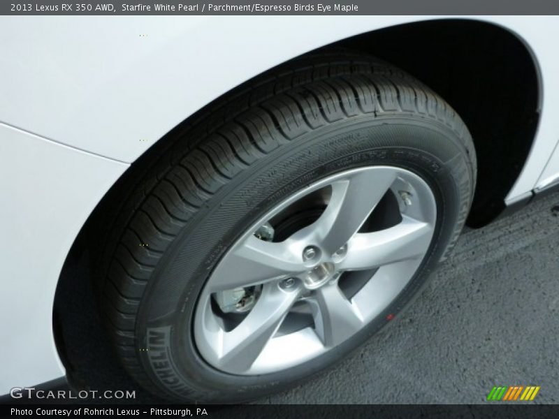 Starfire White Pearl / Parchment/Espresso Birds Eye Maple 2013 Lexus RX 350 AWD