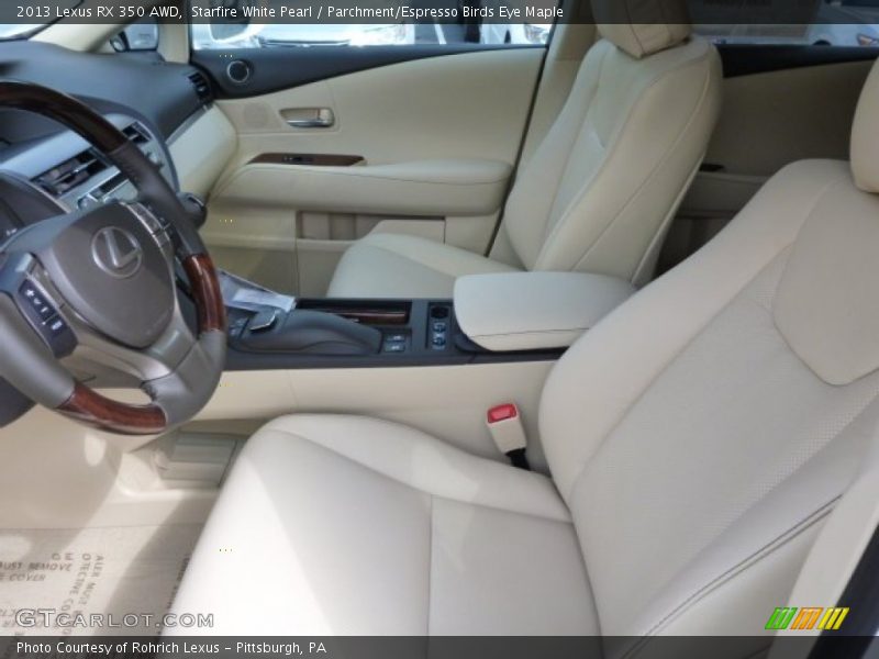 Starfire White Pearl / Parchment/Espresso Birds Eye Maple 2013 Lexus RX 350 AWD
