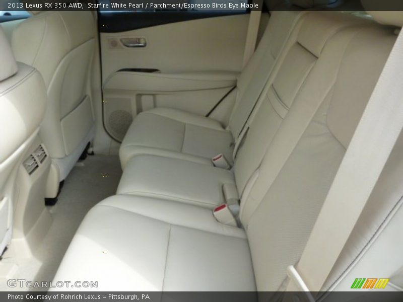 Starfire White Pearl / Parchment/Espresso Birds Eye Maple 2013 Lexus RX 350 AWD