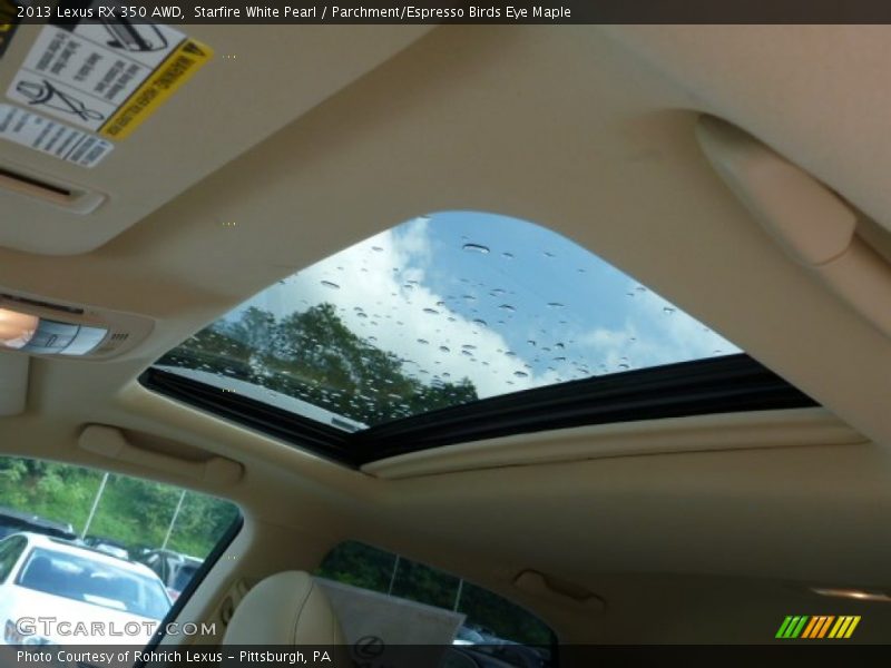 Starfire White Pearl / Parchment/Espresso Birds Eye Maple 2013 Lexus RX 350 AWD