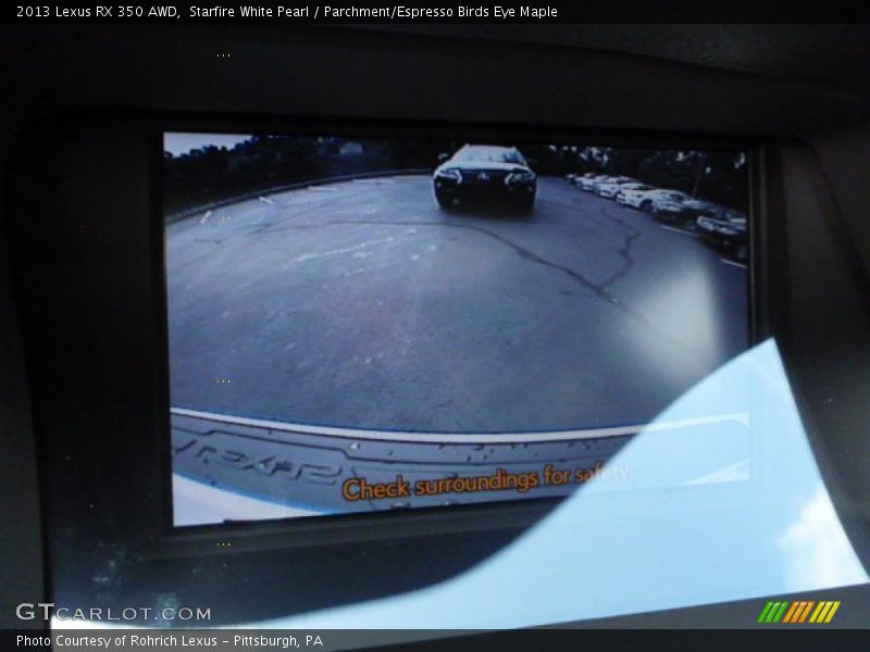 Starfire White Pearl / Parchment/Espresso Birds Eye Maple 2013 Lexus RX 350 AWD