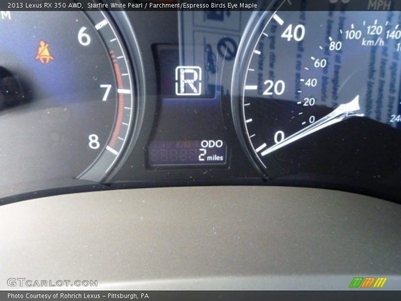 Starfire White Pearl / Parchment/Espresso Birds Eye Maple 2013 Lexus RX 350 AWD