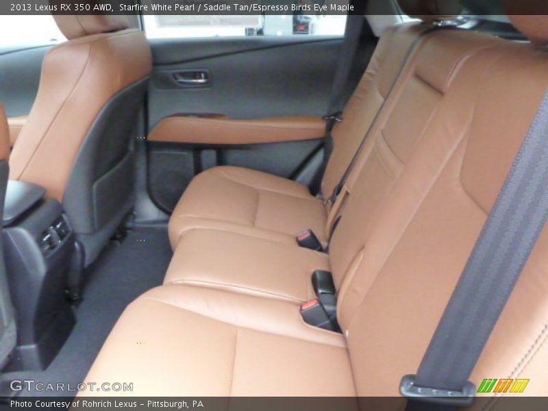 Starfire White Pearl / Saddle Tan/Espresso Birds Eye Maple 2013 Lexus RX 350 AWD