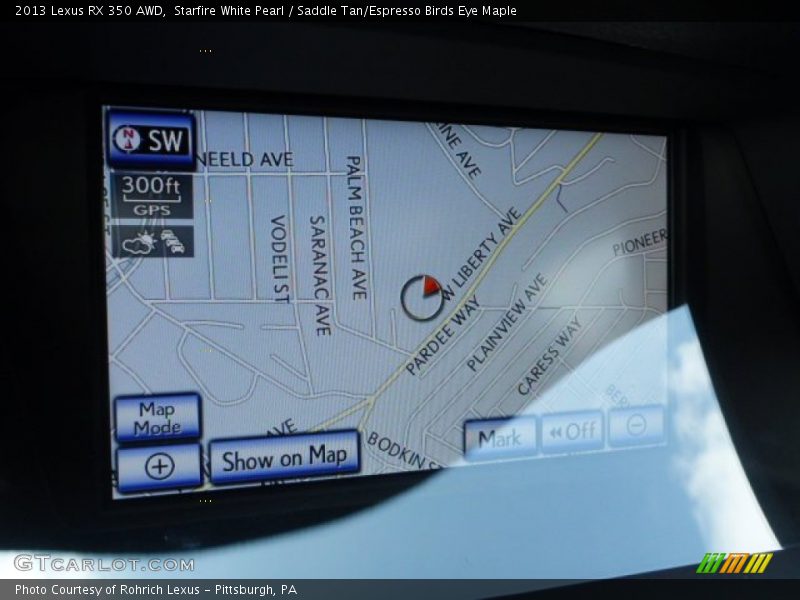 Starfire White Pearl / Saddle Tan/Espresso Birds Eye Maple 2013 Lexus RX 350 AWD