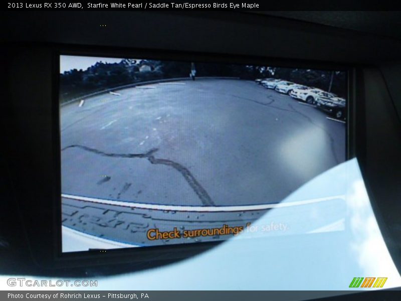 Starfire White Pearl / Saddle Tan/Espresso Birds Eye Maple 2013 Lexus RX 350 AWD