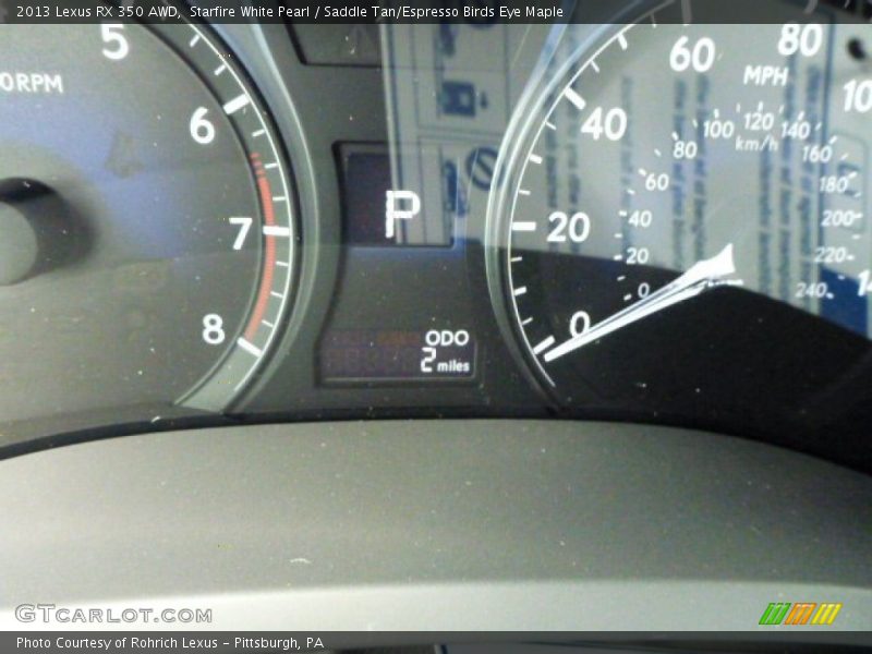 Starfire White Pearl / Saddle Tan/Espresso Birds Eye Maple 2013 Lexus RX 350 AWD