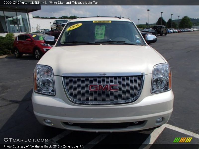 White Diamond Tricoat / Light Tan 2009 GMC Yukon XL SLT 4x4