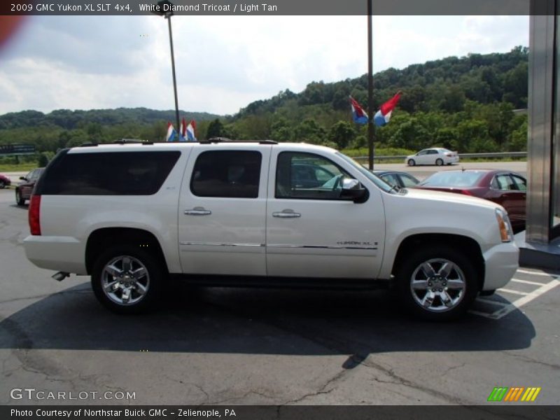 White Diamond Tricoat / Light Tan 2009 GMC Yukon XL SLT 4x4