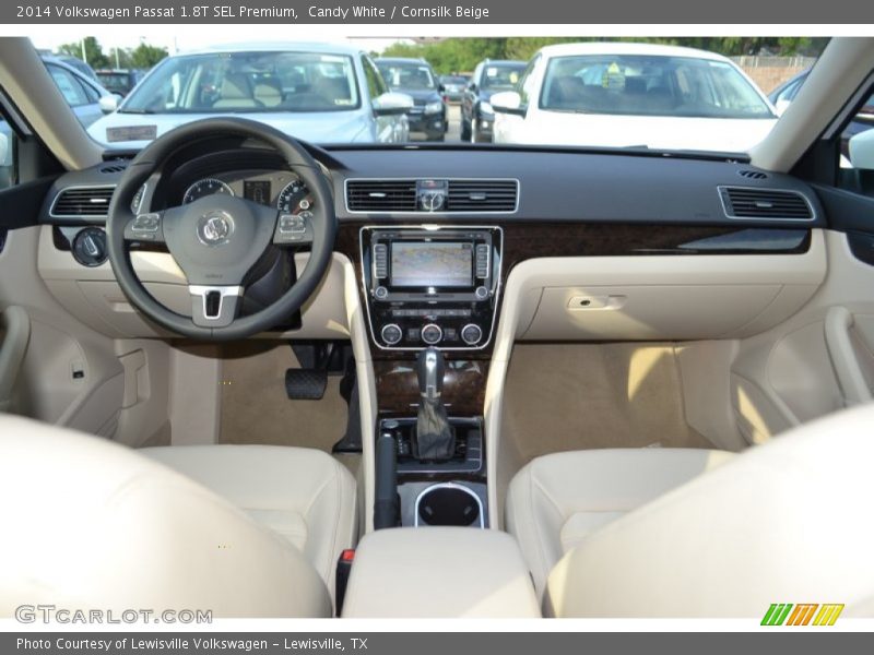 Candy White / Cornsilk Beige 2014 Volkswagen Passat 1.8T SEL Premium