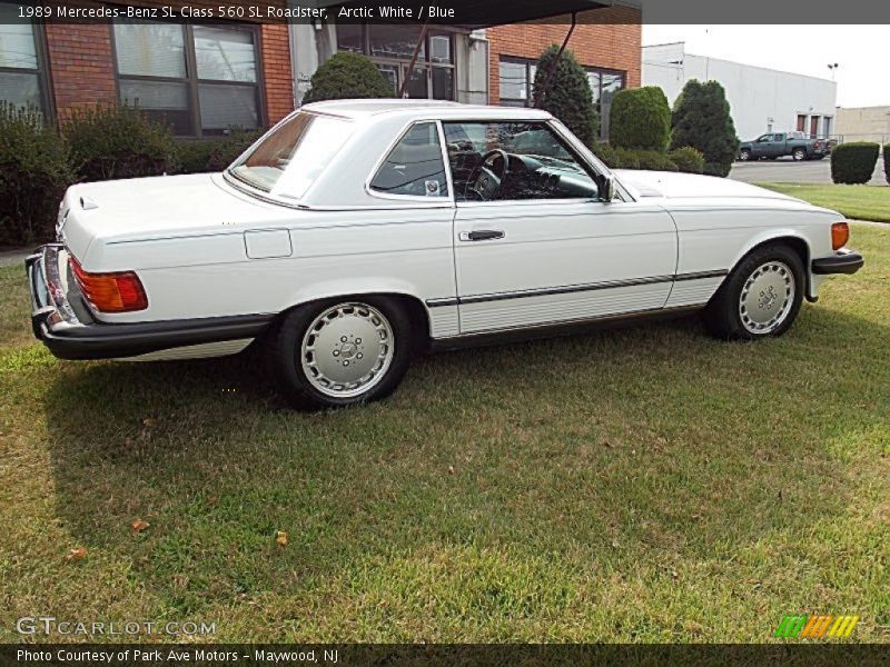 Arctic White / Blue 1989 Mercedes-Benz SL Class 560 SL Roadster