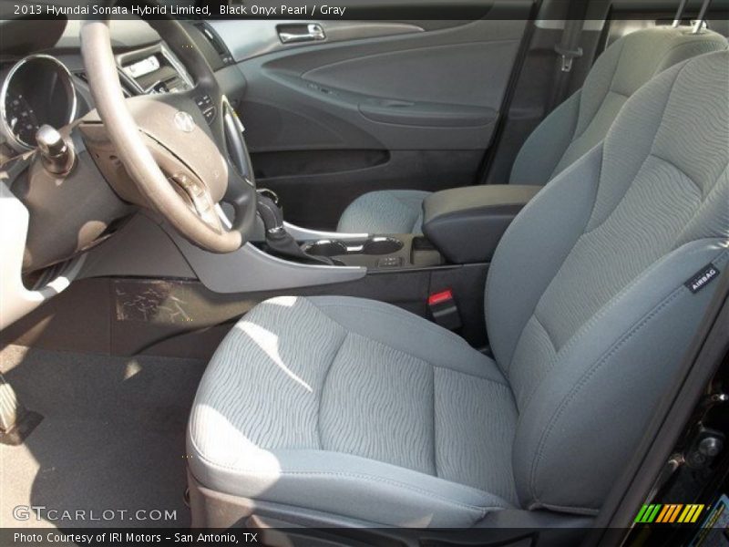 Black Onyx Pearl / Gray 2013 Hyundai Sonata Hybrid Limited