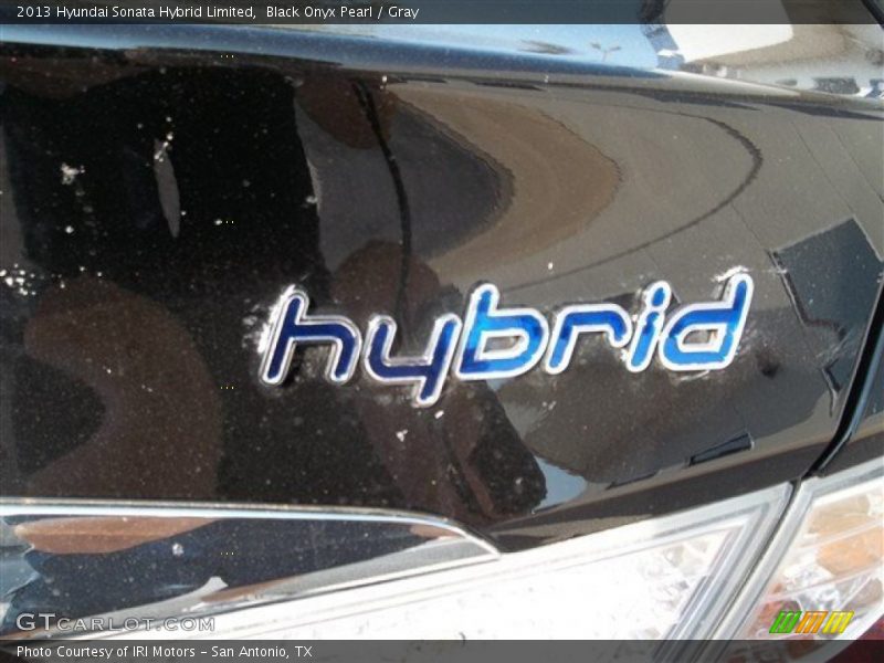 Black Onyx Pearl / Gray 2013 Hyundai Sonata Hybrid Limited