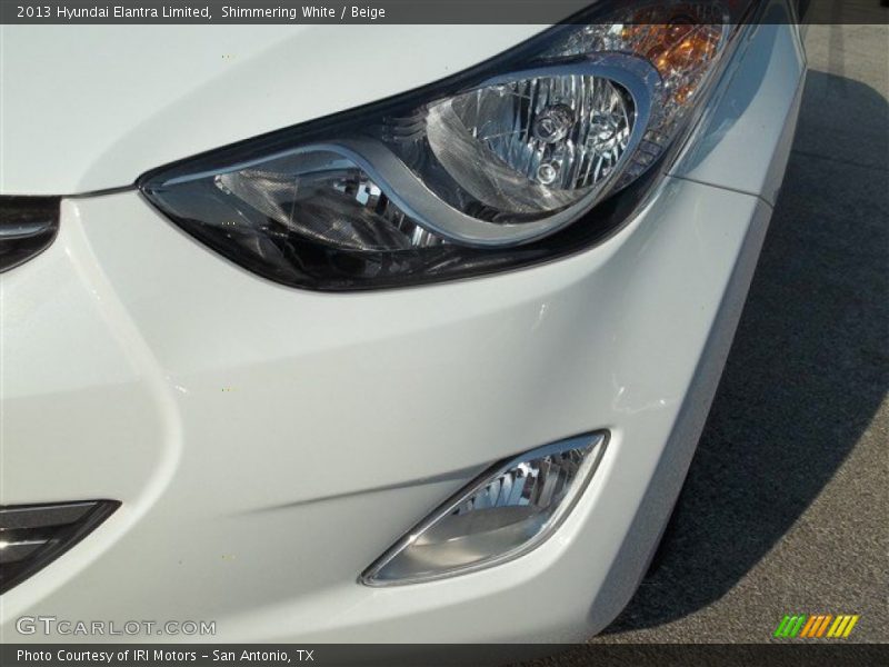 Shimmering White / Beige 2013 Hyundai Elantra Limited