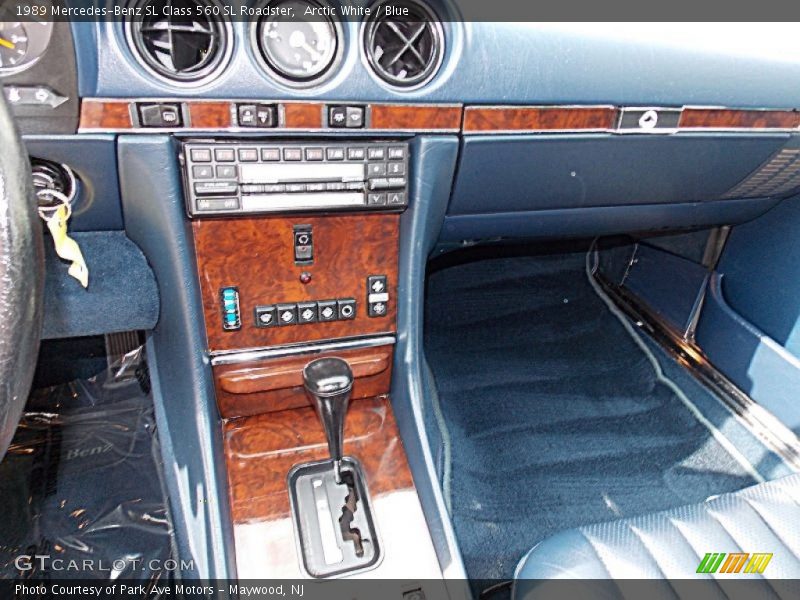 Arctic White / Blue 1989 Mercedes-Benz SL Class 560 SL Roadster