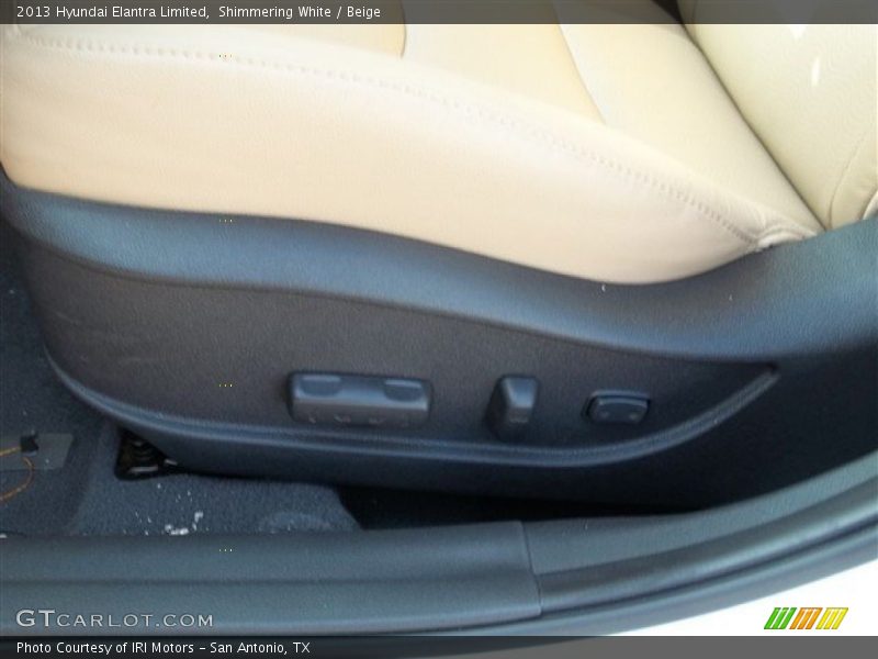 Shimmering White / Beige 2013 Hyundai Elantra Limited