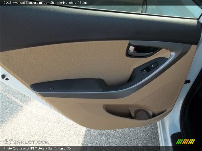 Shimmering White / Beige 2013 Hyundai Elantra Limited