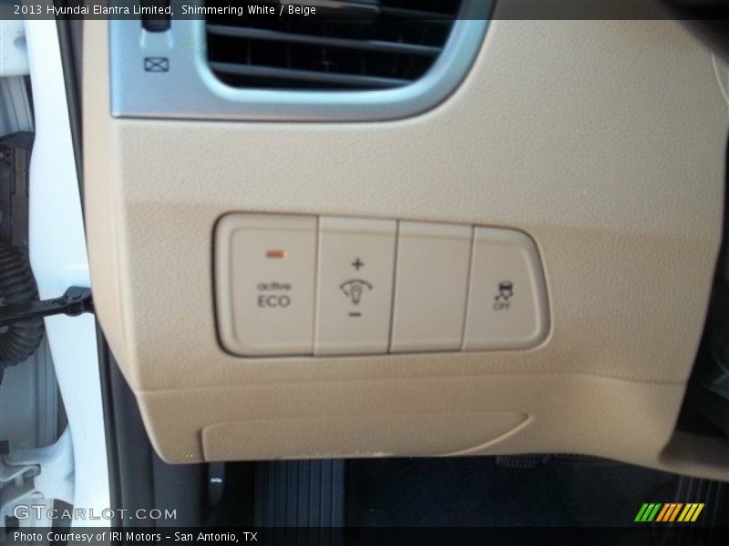 Shimmering White / Beige 2013 Hyundai Elantra Limited