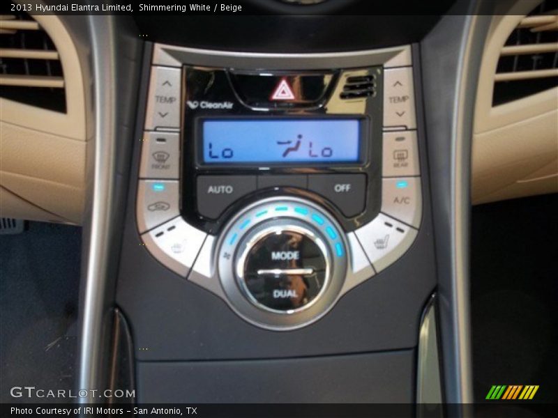Shimmering White / Beige 2013 Hyundai Elantra Limited