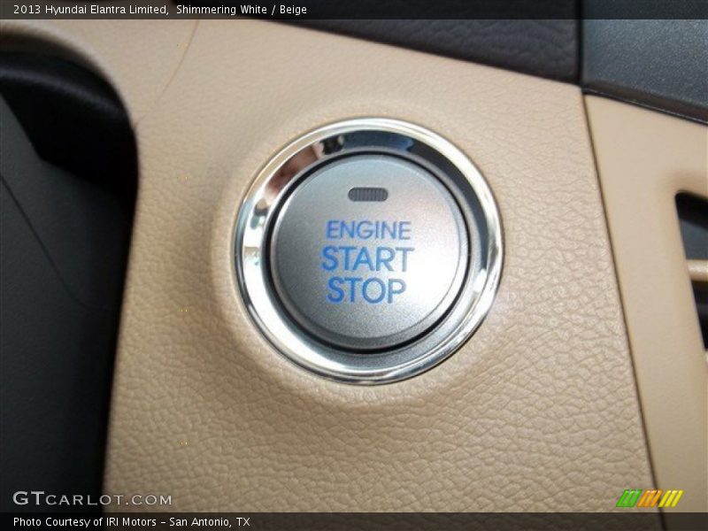 Shimmering White / Beige 2013 Hyundai Elantra Limited