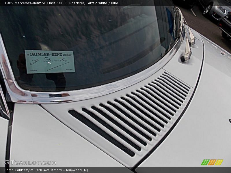 Arctic White / Blue 1989 Mercedes-Benz SL Class 560 SL Roadster