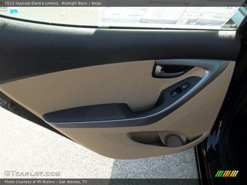 Midnight Black / Beige 2013 Hyundai Elantra Limited