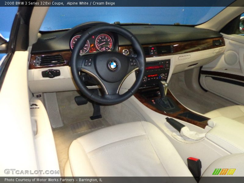 Alpine White / Cream Beige 2008 BMW 3 Series 328xi Coupe