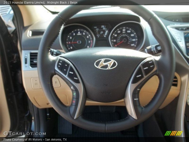 Midnight Black / Beige 2013 Hyundai Elantra Limited