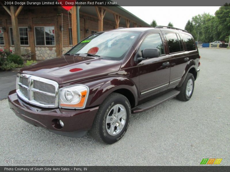 Deep Molten Red Pearl / Khaki 2004 Dodge Durango Limited 4x4