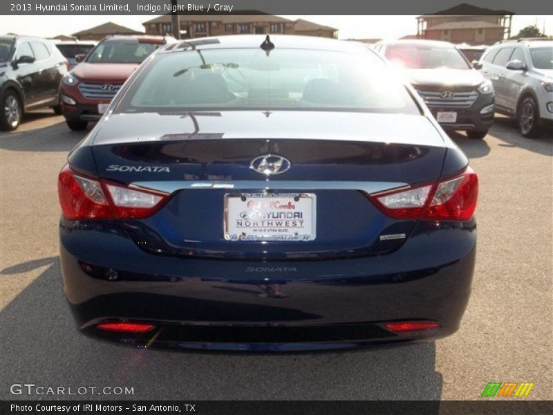 Indigo Night Blue / Gray 2013 Hyundai Sonata Limited