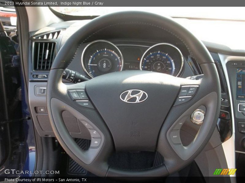 Indigo Night Blue / Gray 2013 Hyundai Sonata Limited